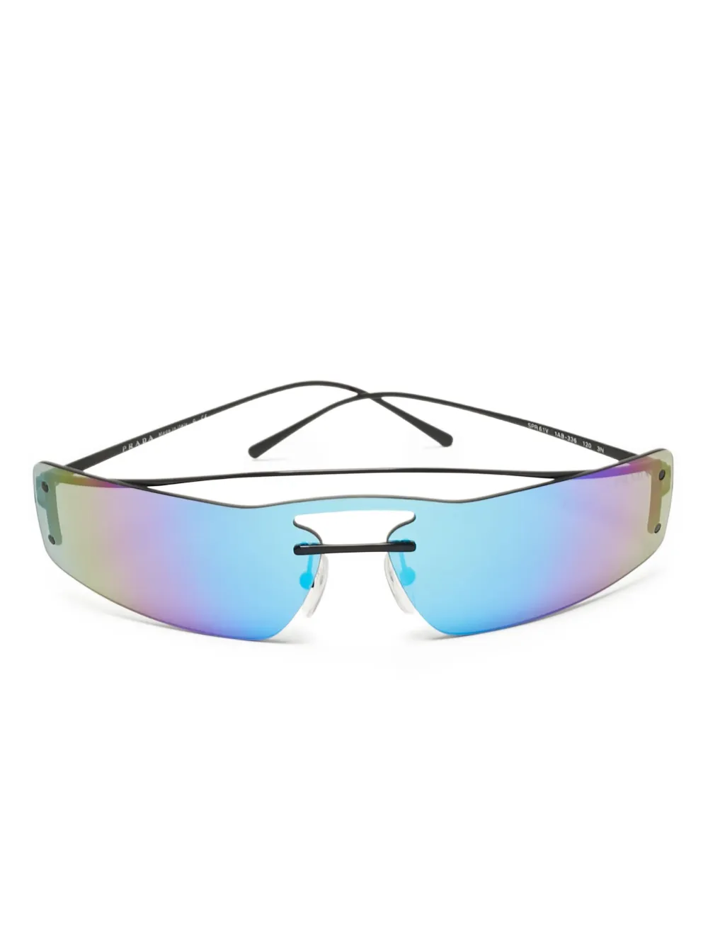 Prada Pre-Owned lentes de sol con armazón geométrica | azul | Image 1