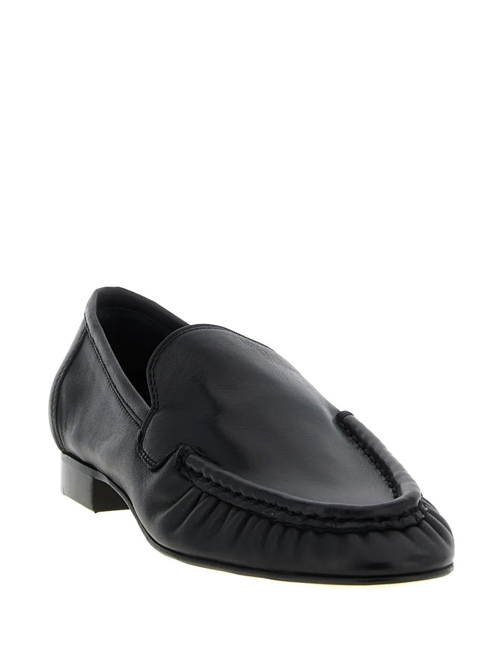 ARMARIUM Leren loafers met gekrulde neus - Zwart