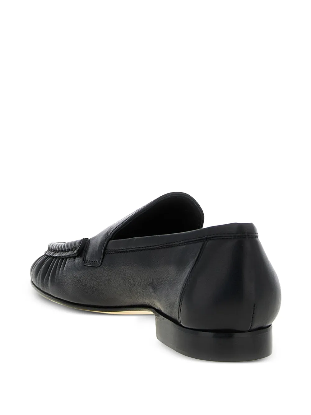 ARMARIUM Leren loafers met gekrulde neus Zwart