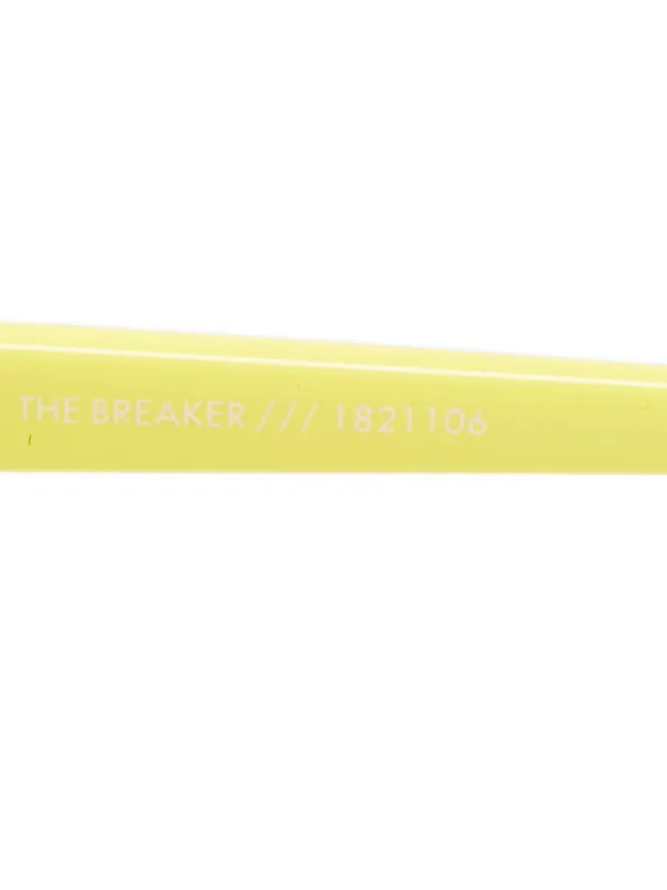 Adam Selman x LeSpecs The Breaker Sunglasses in Yellow Adam Selman x Le Specs YellowBlack The Breaker Oval  main image 4