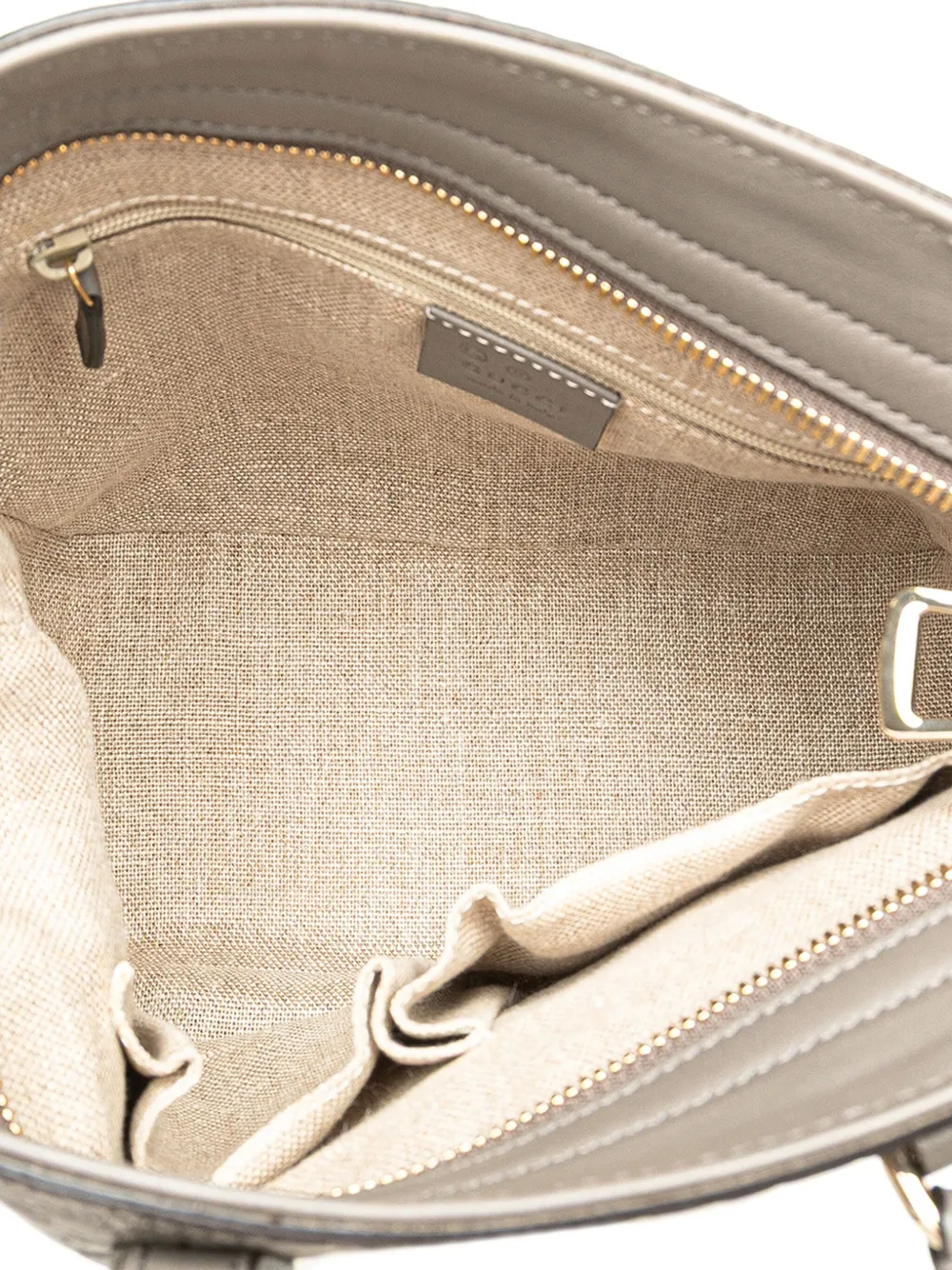 Pre-owned Gucci 2000-2015 Small Microssima Bree Satchel In Gray