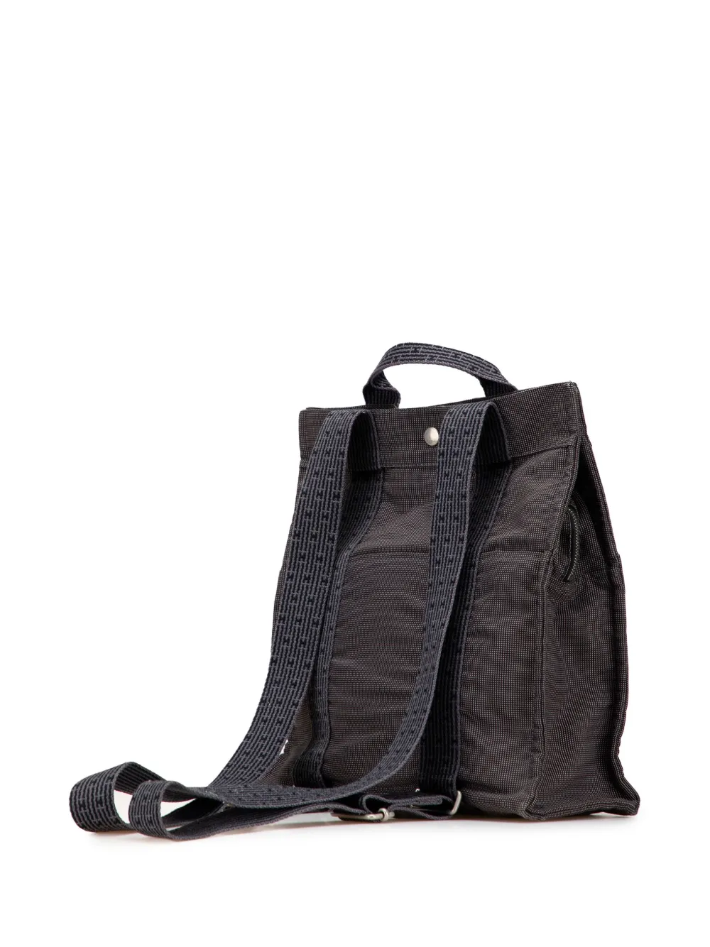 Pre-owned Hermes 1990-2010 Canvas Herline Mm Backpack In Gray