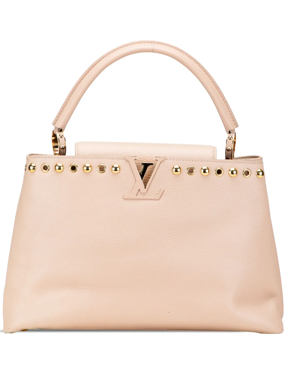 Louis Vuitton Pre-Owned 2017 Taurillon Studdy Capucines MM satchel | Brown | Image 1