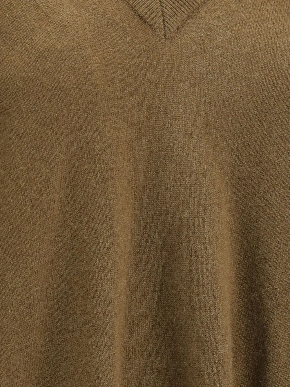 Petar Petrov Oversized Deep V-neck Sweater In Brown