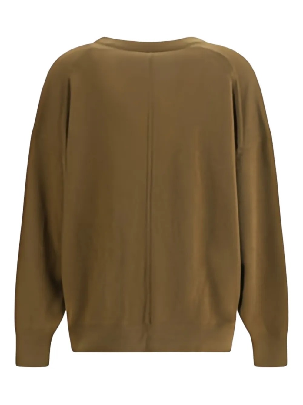 Petar Petrov Oversized Deep V-neck Sweater In Brown
