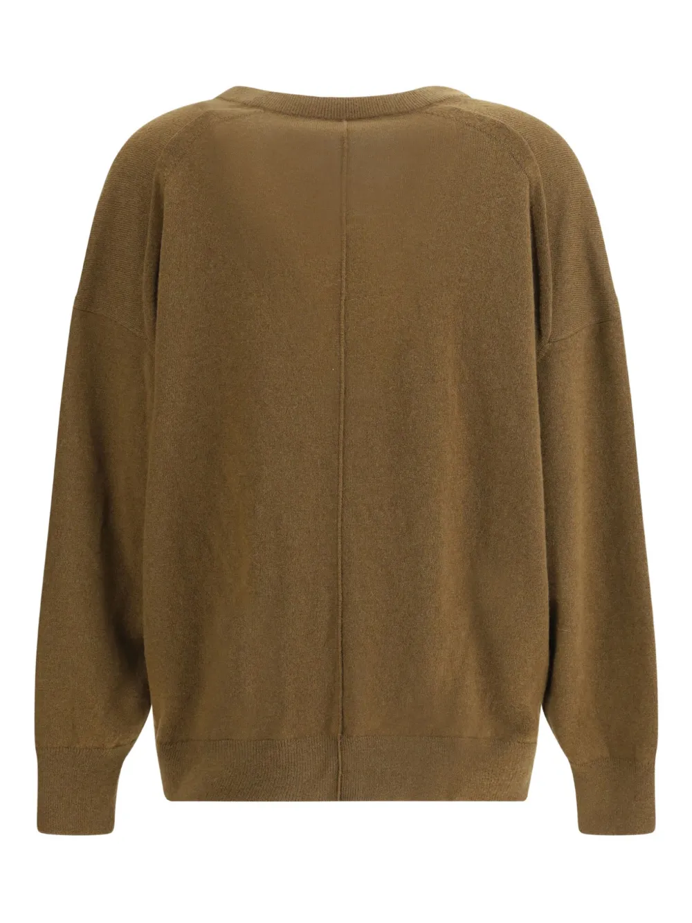 Petar Petrov Oversized Deep V-neck Sweater In Brown