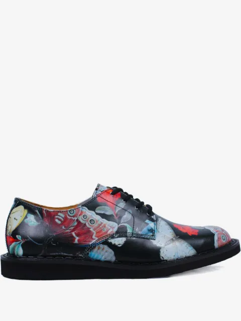 George Cox zapatos derby con mariposas estampadas
