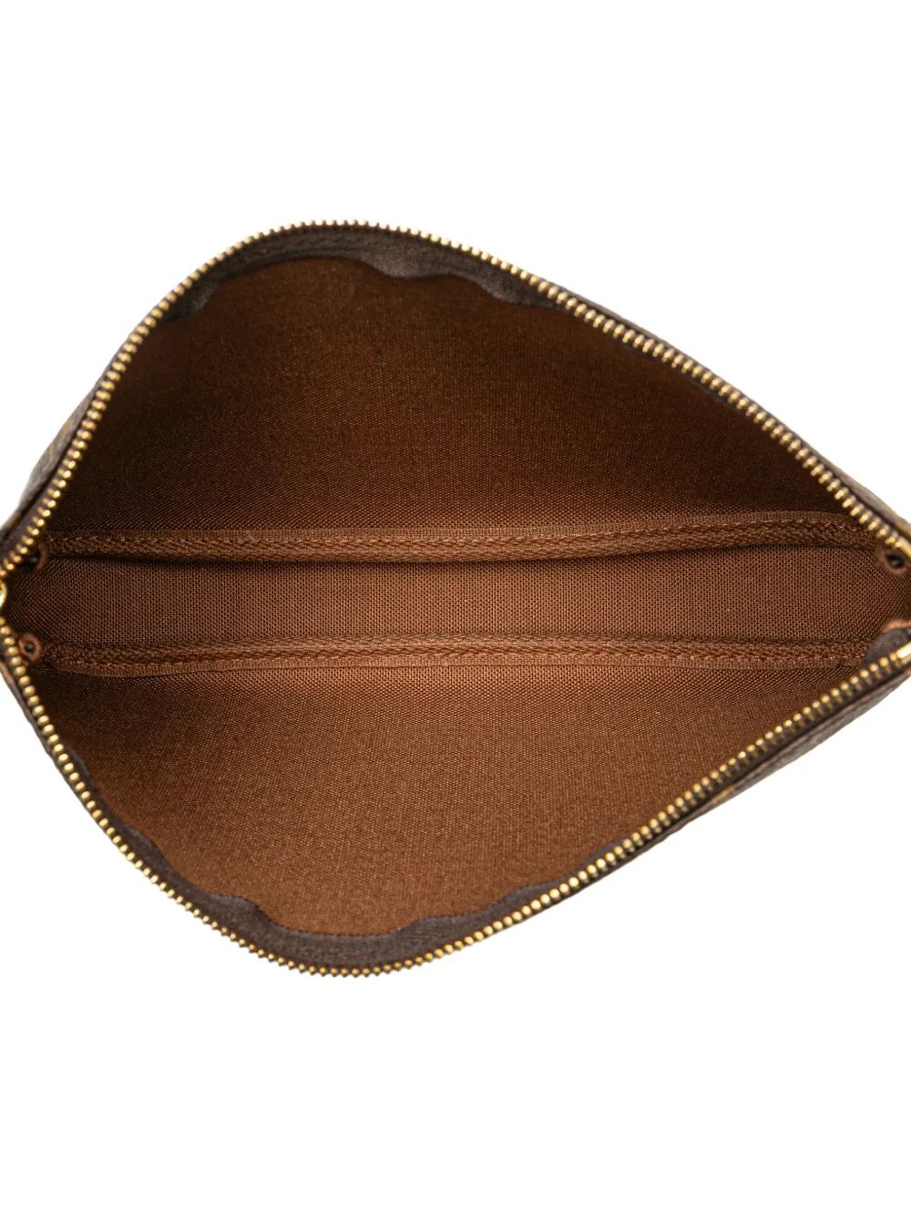 Pre-owned Louis Vuitton 1997 Monogram Pochette Accessoires Shoulder Bag In Brown