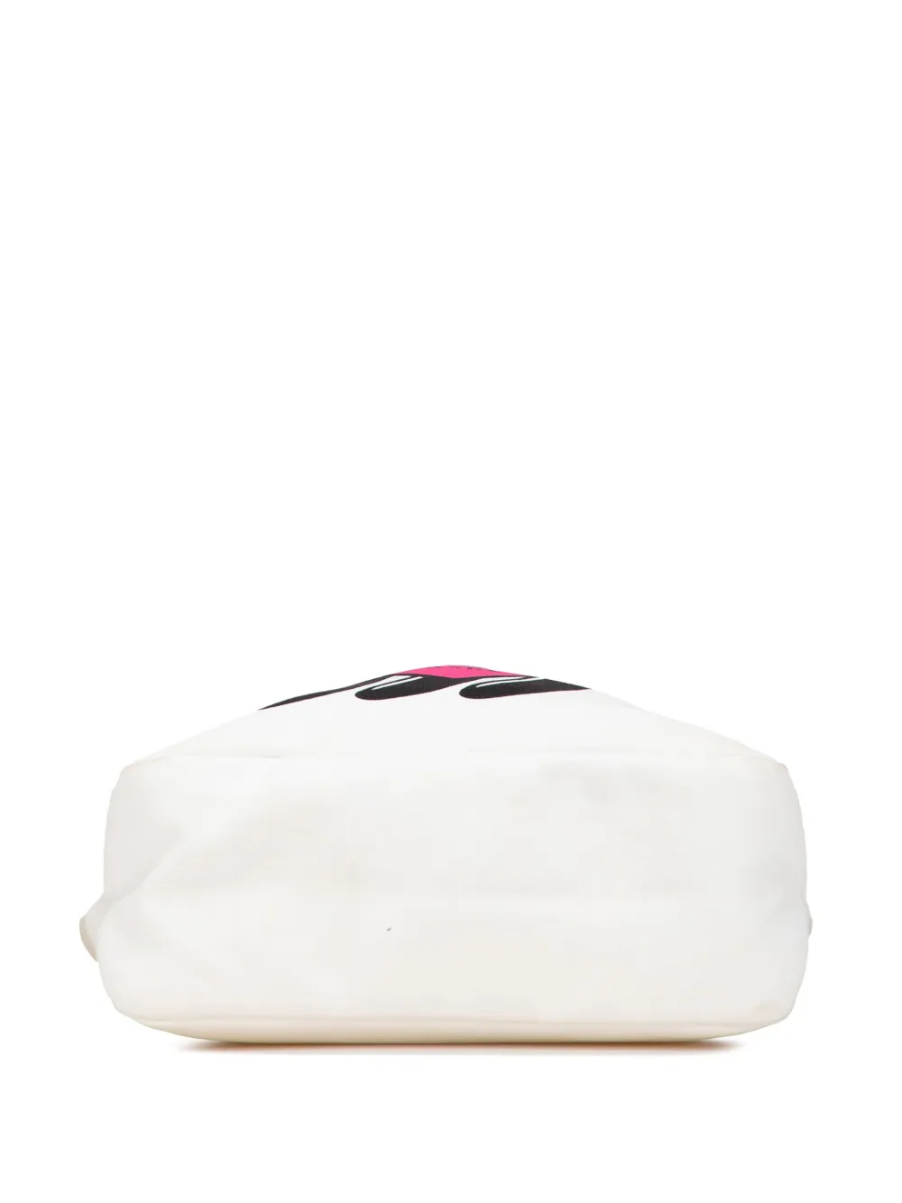 Pre-owned Prada 2013-2023 Canapa Banana Print Tote Bag In White
