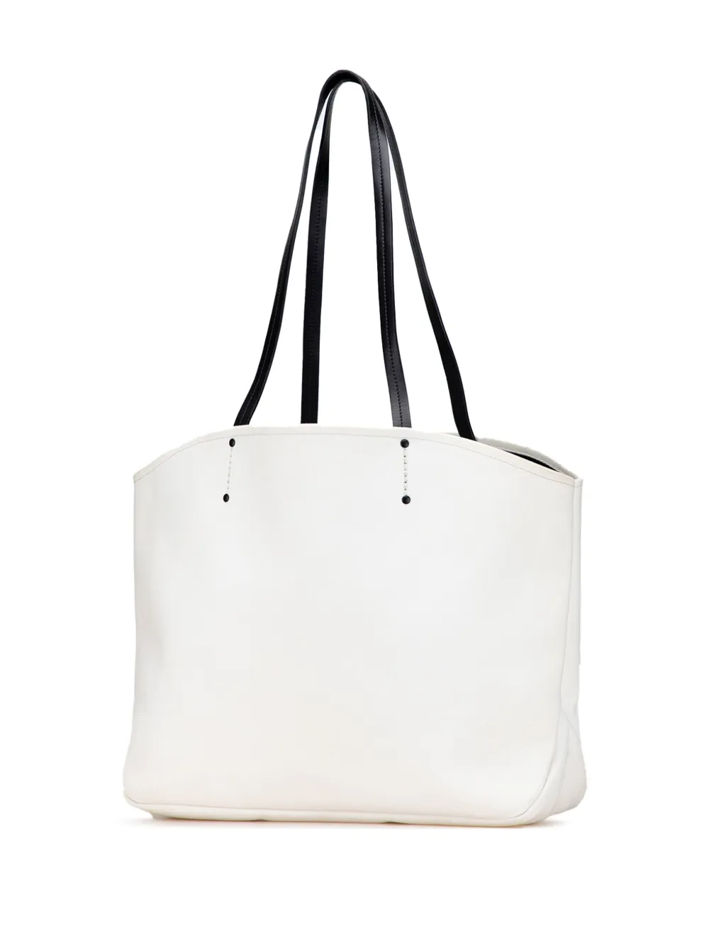Pre-owned Prada 2013-2023 Canapa Banana Print Tote Bag In White