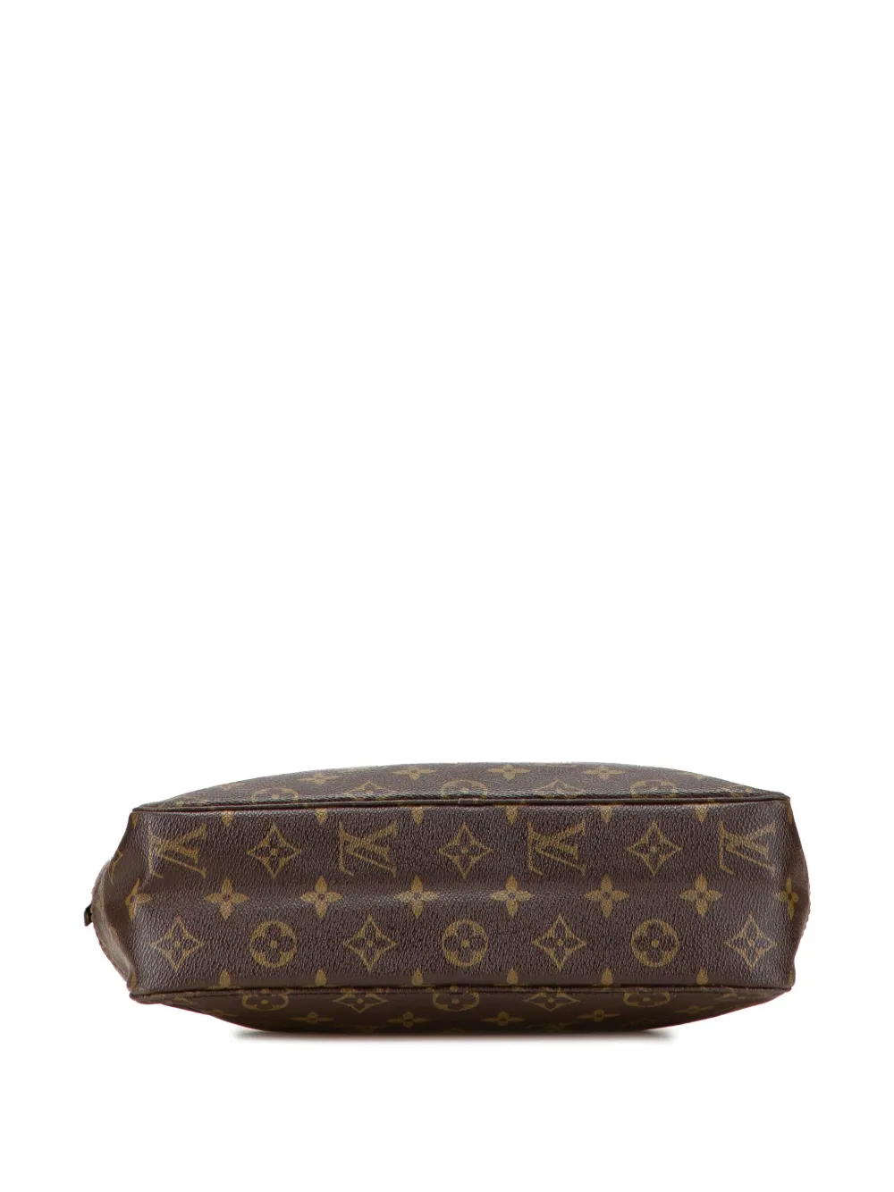 Pre-owned Louis Vuitton 1983 Monogram Trousse Toilette 28 Clutch Bag In Brown