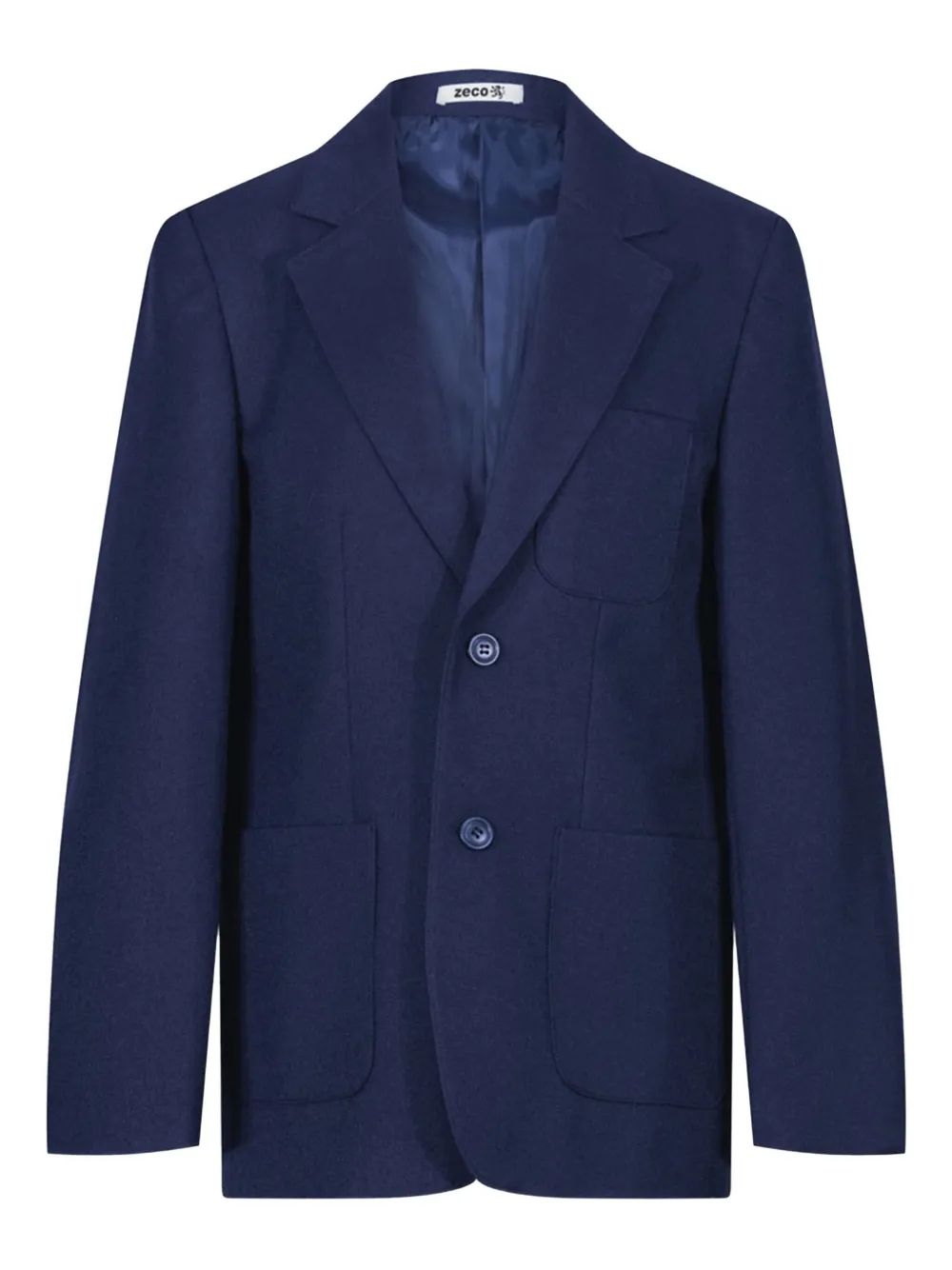 Zeco Schoolwear kids two-button patch-pocket blazer | Blue | Image 1
