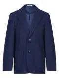 Zeco Schoolwear kids two-button patch-pocket blazer - Blue
