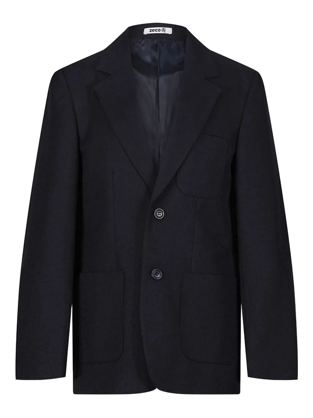 Zeco Schoolwear kids three-button patch-pocket blazer | Black | Image 1