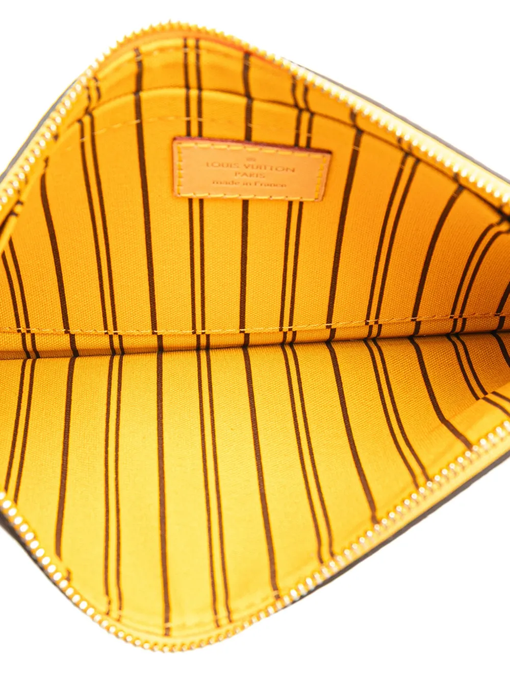 Pre-owned Louis Vuitton 2014 Monogram Neverfull Pouch In Brown