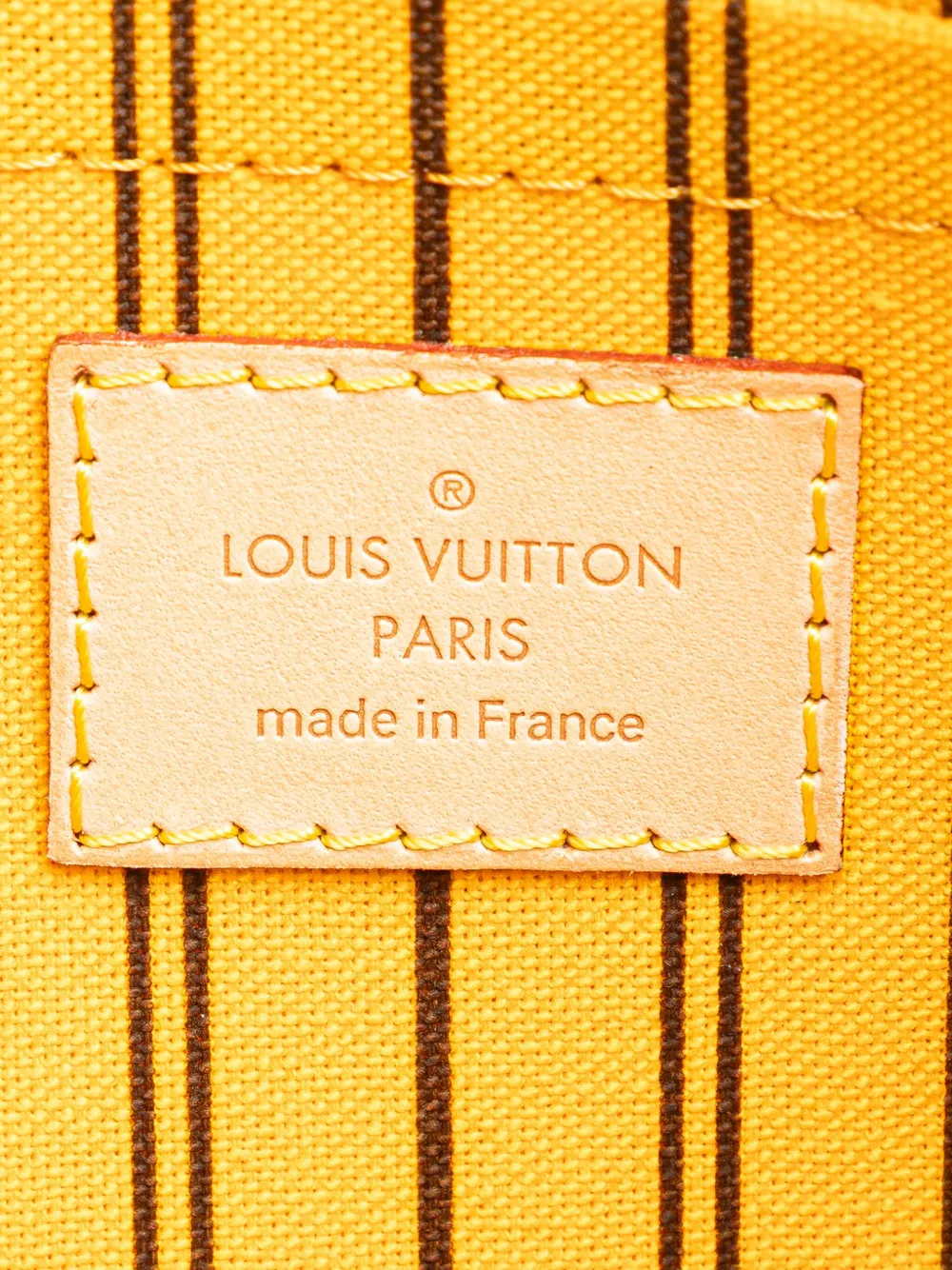 Pre-owned Louis Vuitton 2014 Monogram Neverfull Pouch In Brown