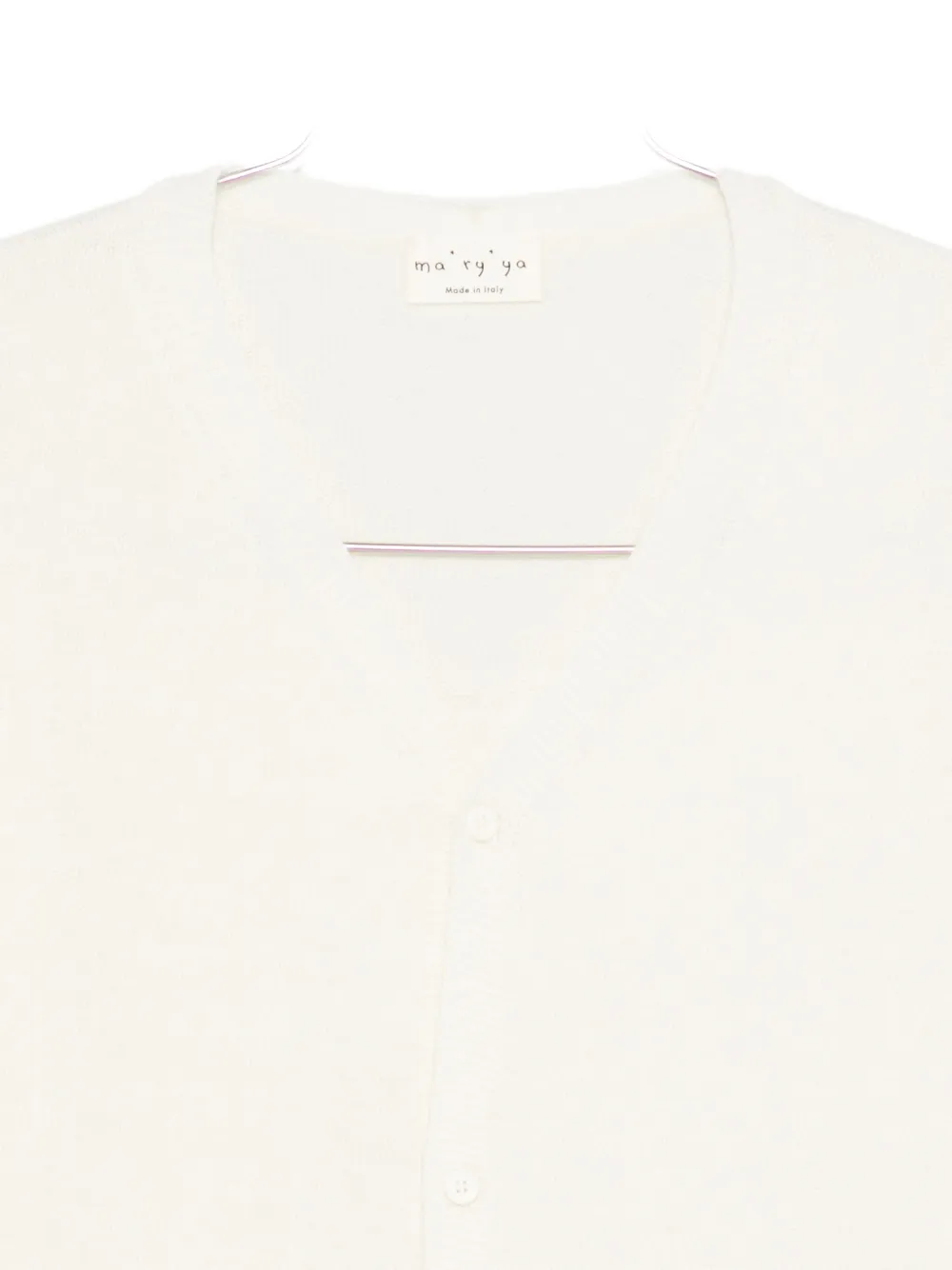 Ma'ry'ya Buttoned Knitted Top In White