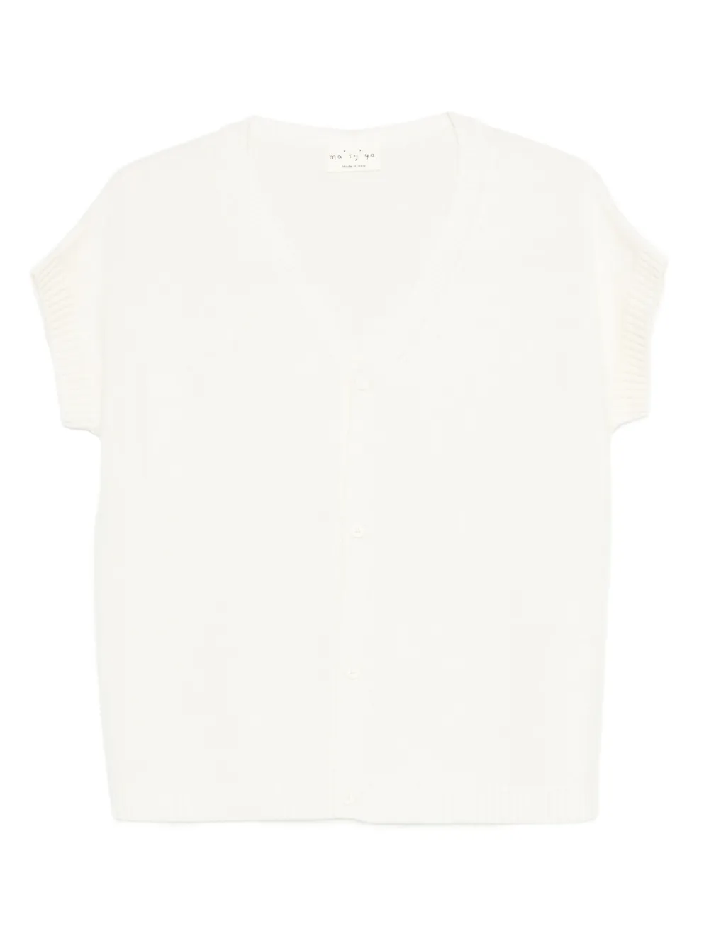 Ma'ry'ya buttoned knitted top - Bianco