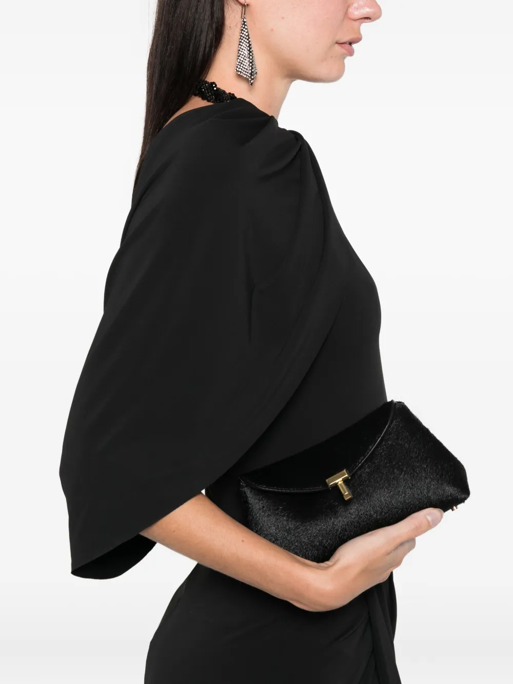 Amen Bead-detail Maxi Dress In Black