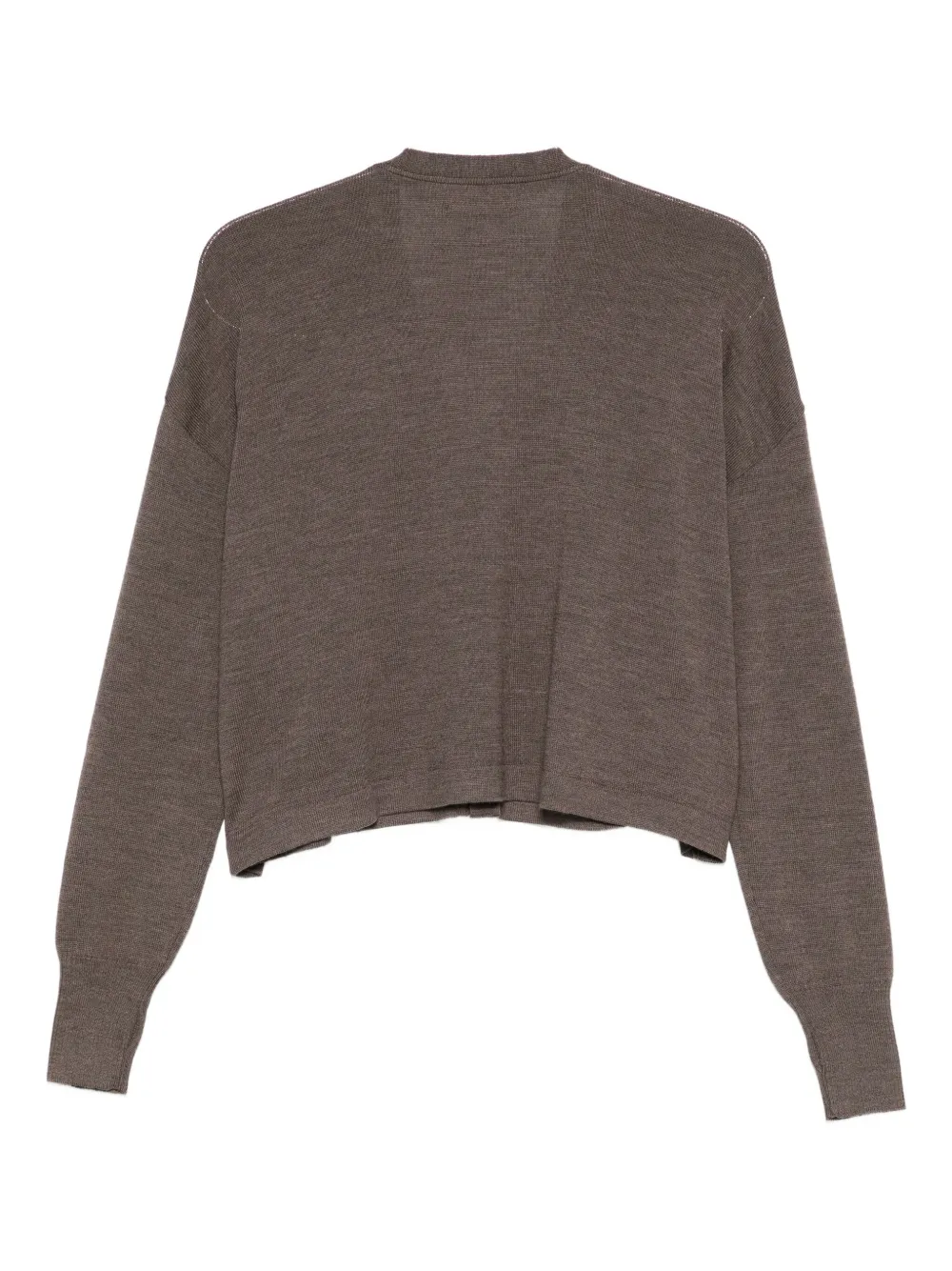 Ma'ry'ya V-neck Buttoned Cardigan In Brown