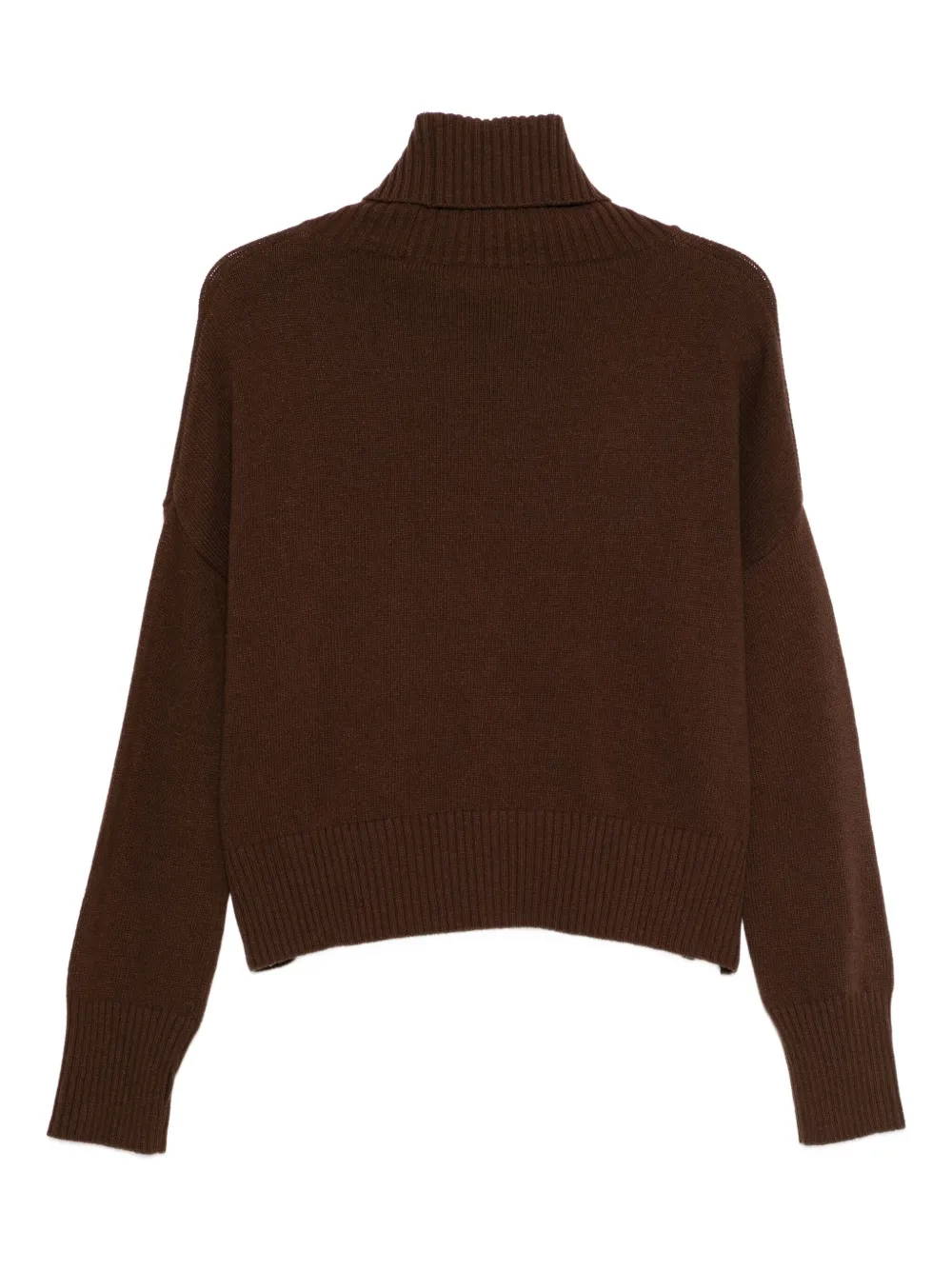 Ma'ry'ya Roll-neck Sweater In Brown