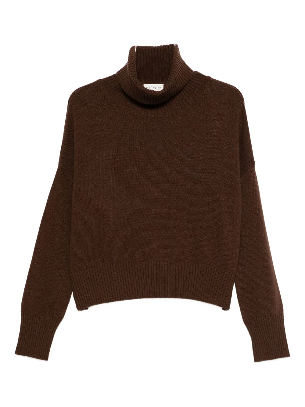 Ma'ry'ya Roll-neck Sweater In Brown