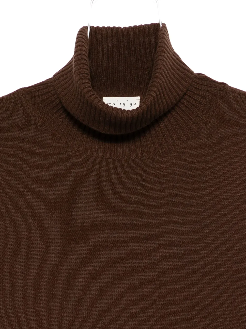 Ma'ry'ya Roll-neck Sweater In Brown