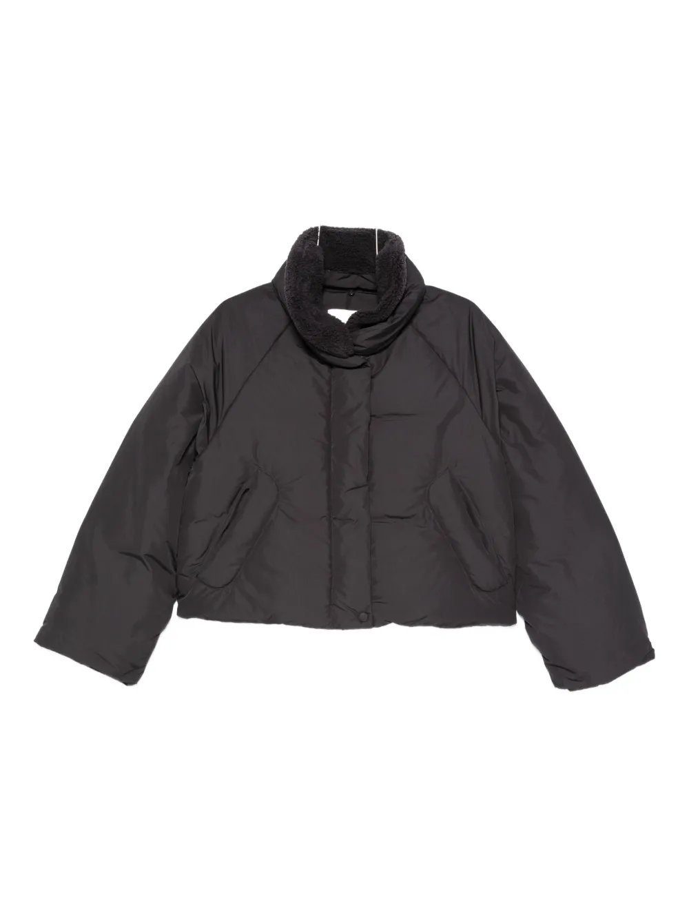 Low Classic High-neck Puffer Jacket In Black