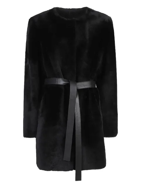Desa 1972 belted leather coat