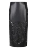 ERMANNO FIRENZE laser-cut skirt - Black