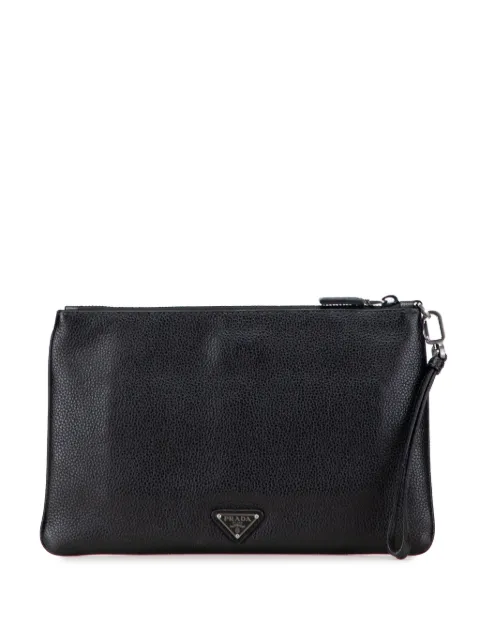Prada Pre-Owned شنطة كلاتش 'فيتيلو داينو ريستليت' 2013-2025