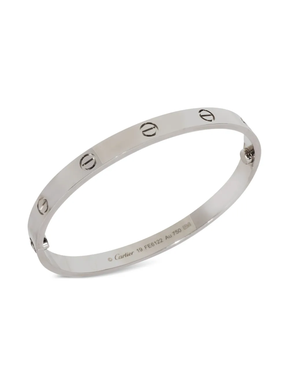 Pre-owned Cartier White Gold Love Bracelet In Silver