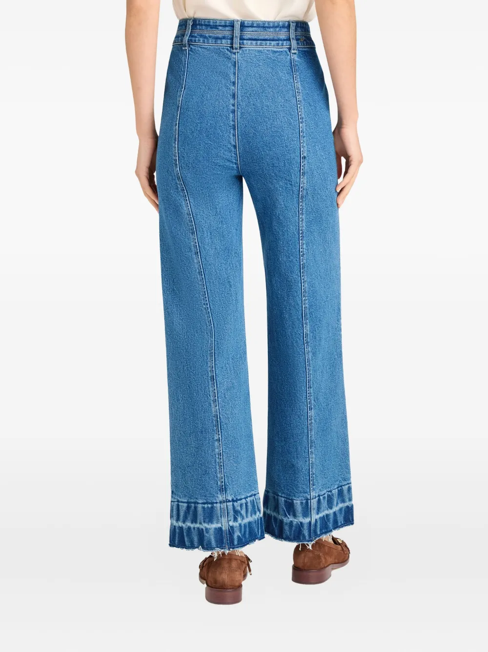 Cinq A Sept Dorothea jeans met wijde pijpen Blauw