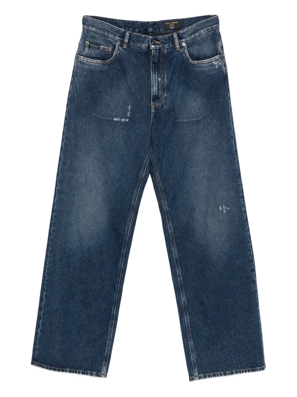 Dolce & Gabbana distressed straight-leg jeans | Blue | Image 1