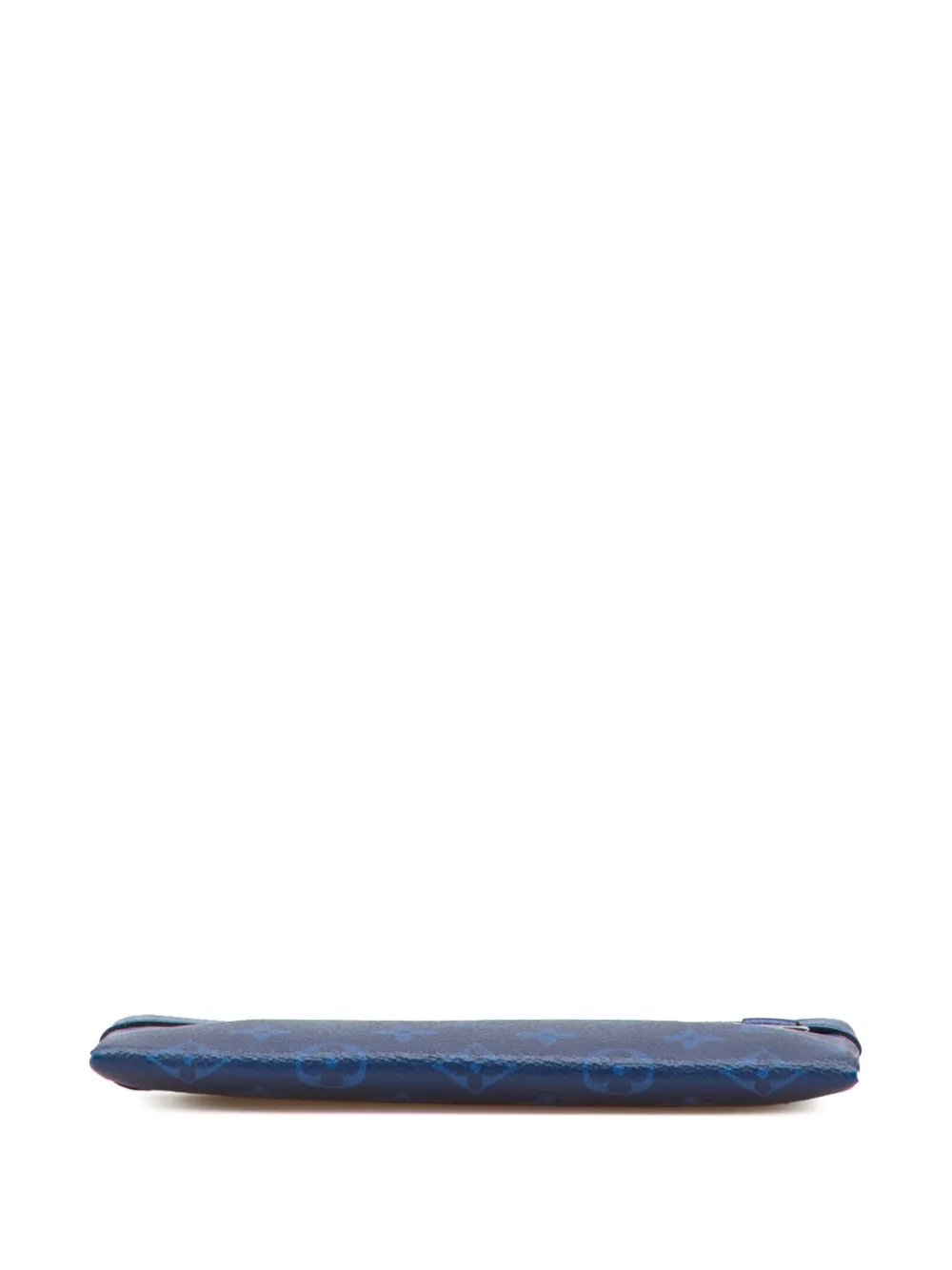 Pre-owned Louis Vuitton 2019 Monogram Taigarama Pochette Discovery Pm Clutch Bag In Blue