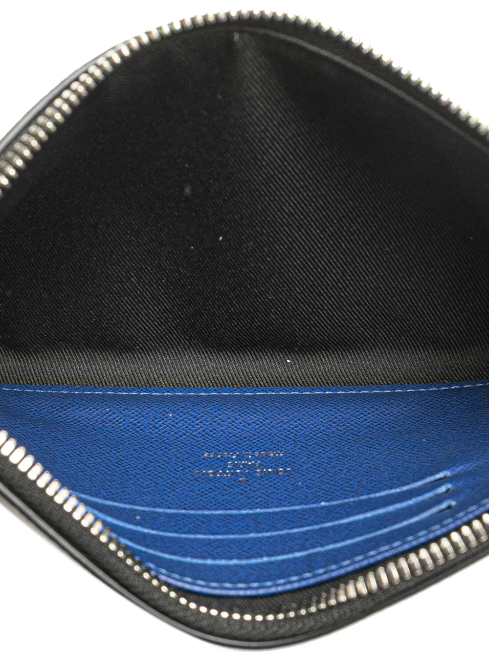 Pre-owned Louis Vuitton 2019 Monogram Taigarama Pochette Discovery Pm Clutch Bag In Blue