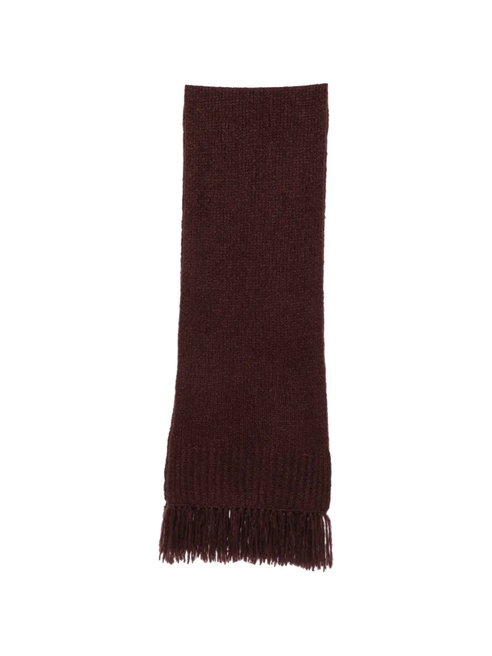Emerson Renaldi fringed chunky-knit scarf - Rosso