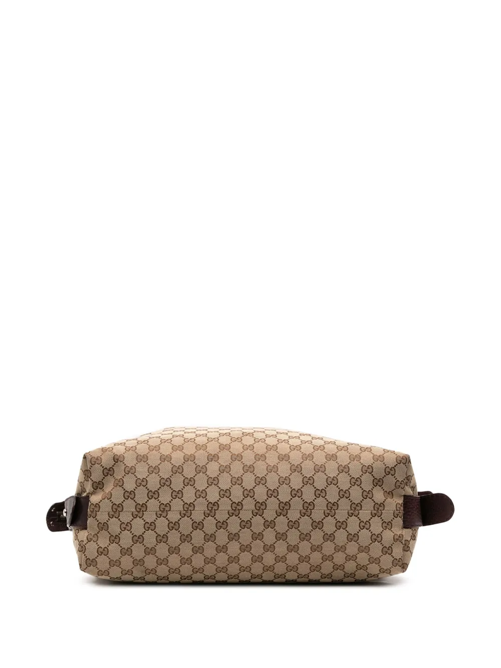 Pre-owned Gucci 2016-2025 Large Gg Canvas Bamboo Bar Tote Bag In Brown