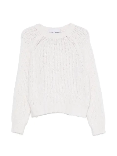 Emerson Renaldi open-knit raglan-sleeve sweater