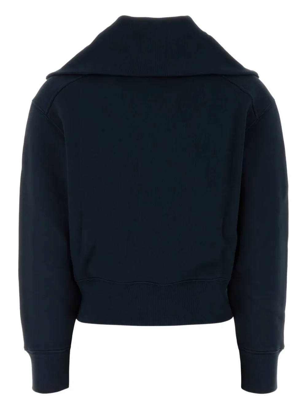 Autry Cotton Sweatshirt With High Collar And Ribbed Cuffs In Blue