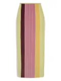 SIR. stripe bias-cut skirt - Yellow