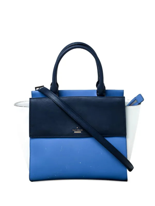Kate Spade 2010s バイカラーサッチェルバッグ | ブルー | FARFETCH JP