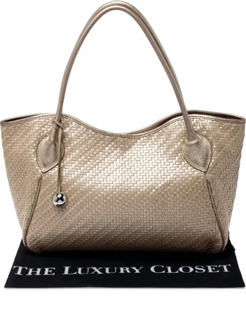 Furla woven leather tote bag