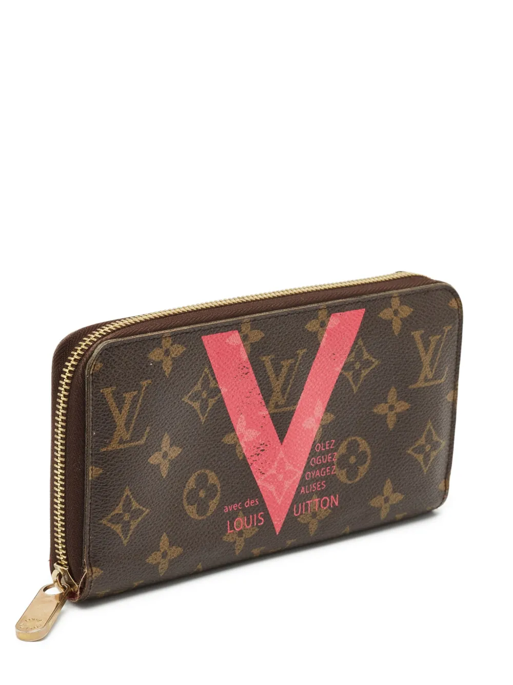 Pre-owned Louis Vuitton V Zippy Wallet In Brown