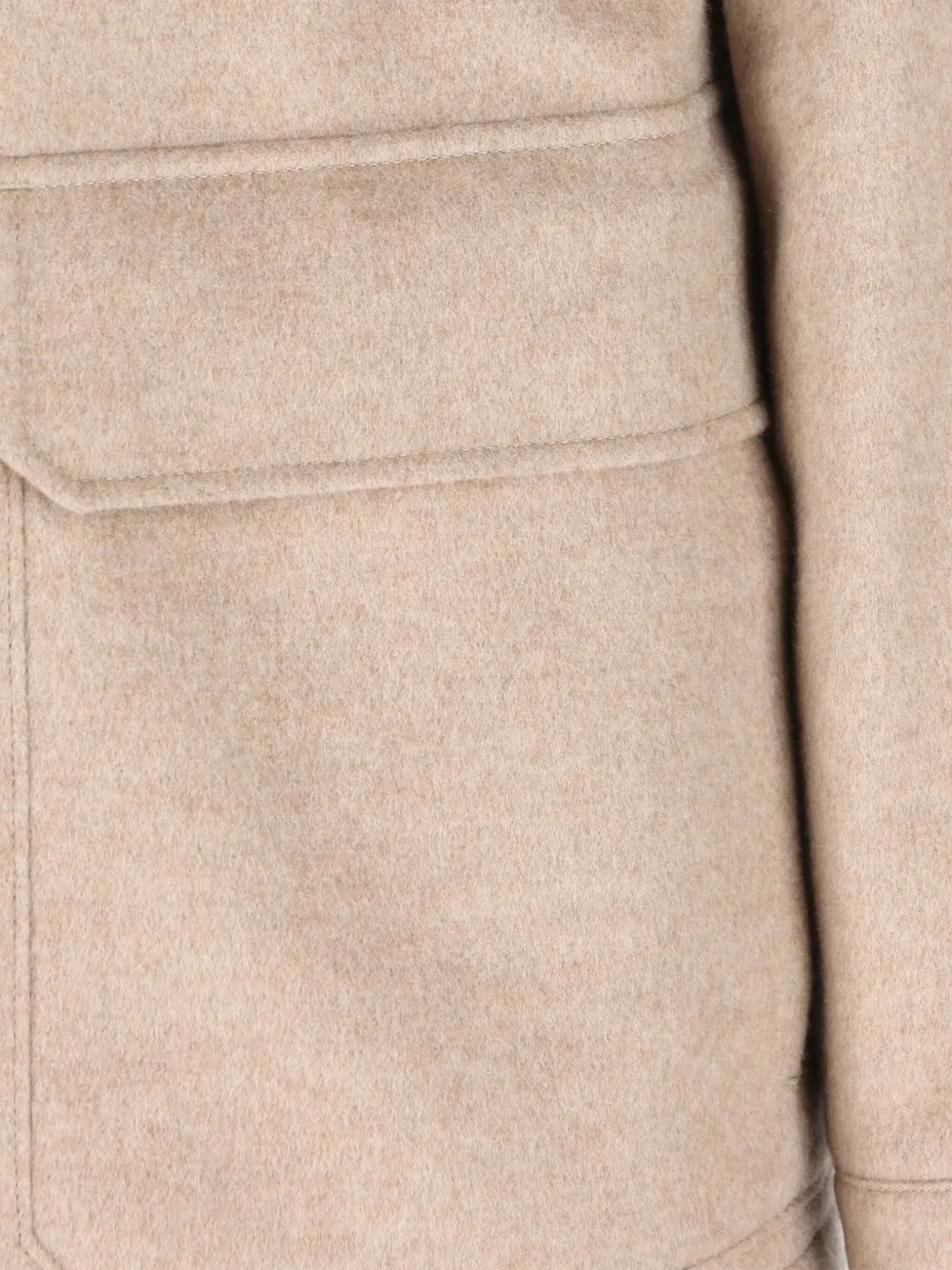 Zegna Kasjmier jack met hoge hals Beige