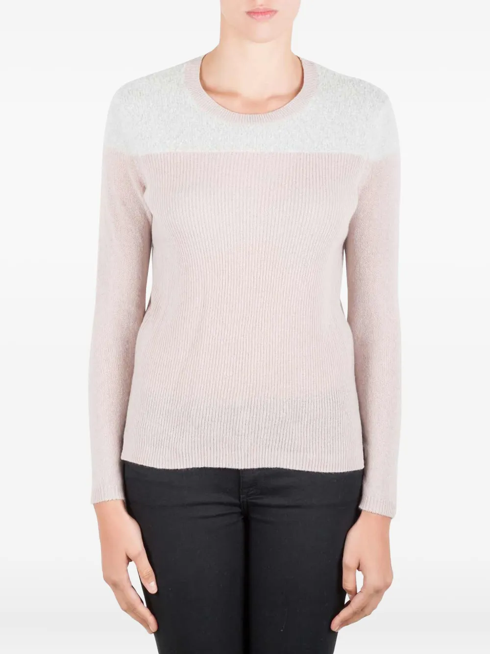 Rebecca Taylor Maglione in cashmere con carré - Rosa