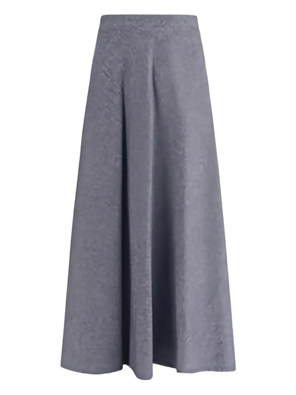 Sara Roka A-line Denim Midi Skirt In Gray