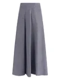 Sara Roka A-line denim midi skirt - Grey