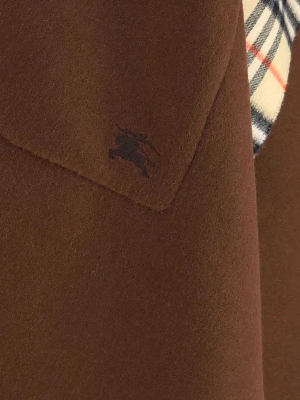 Burberry Cape met borduurwerk en franje Bruin