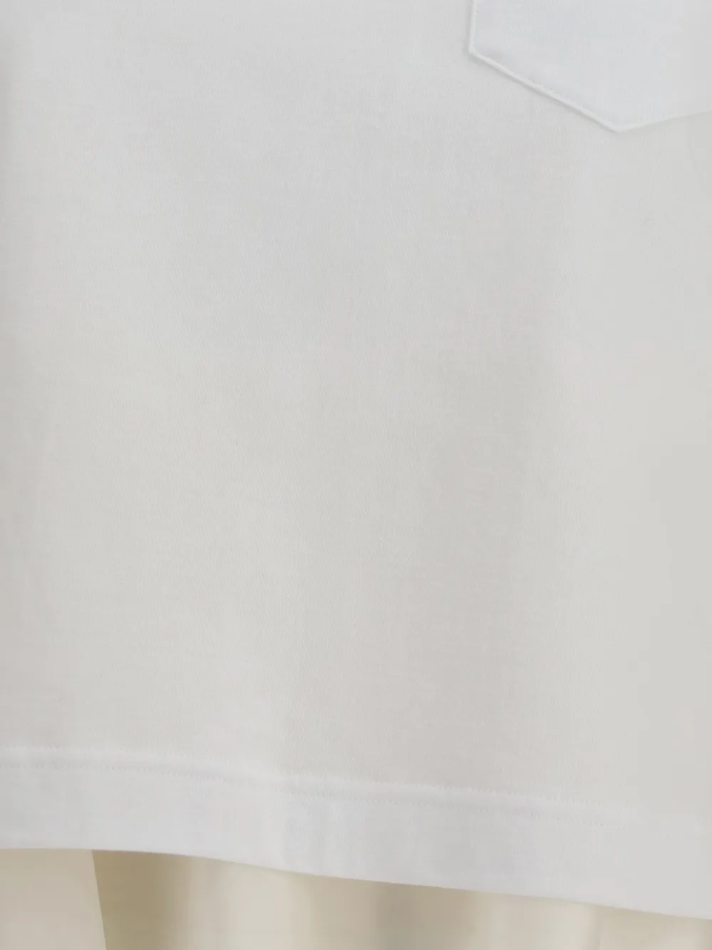 Sacai Jersey T-shirt With Polyester Detail In White